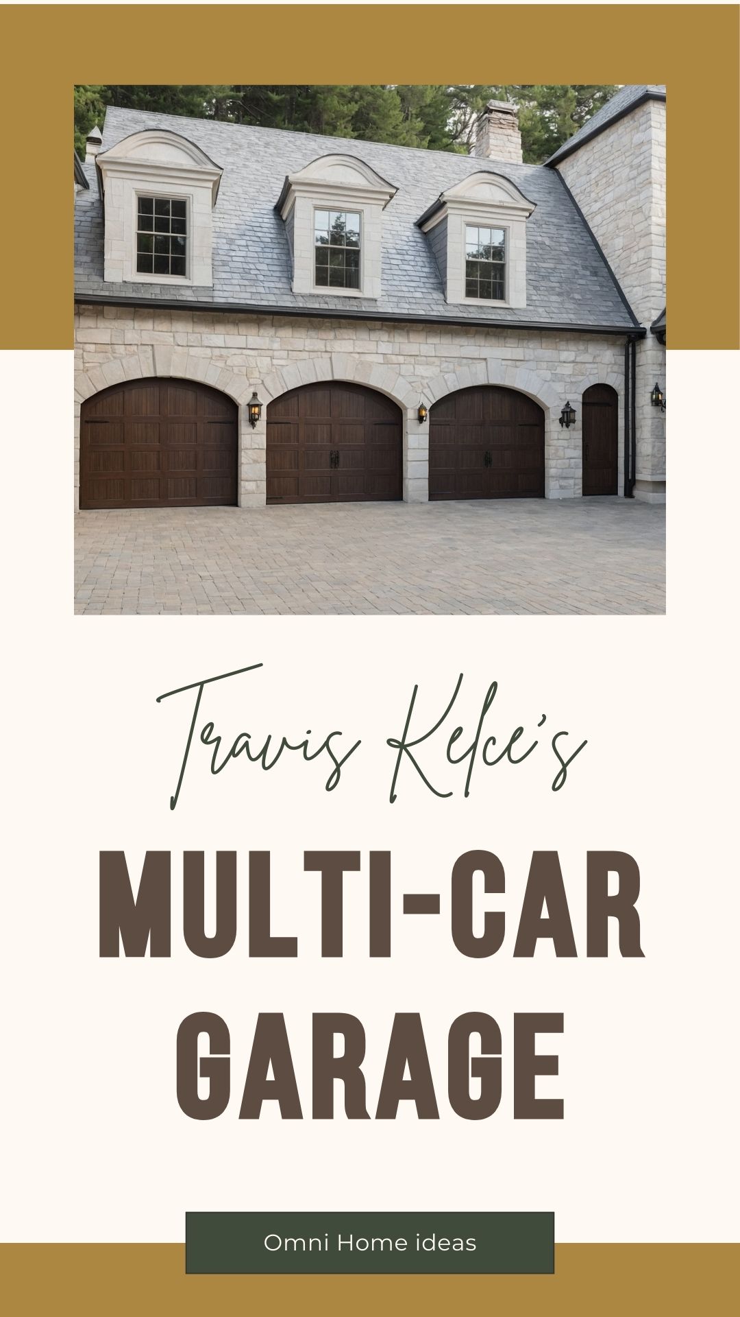 multi car garage at travis kelce’s mansion