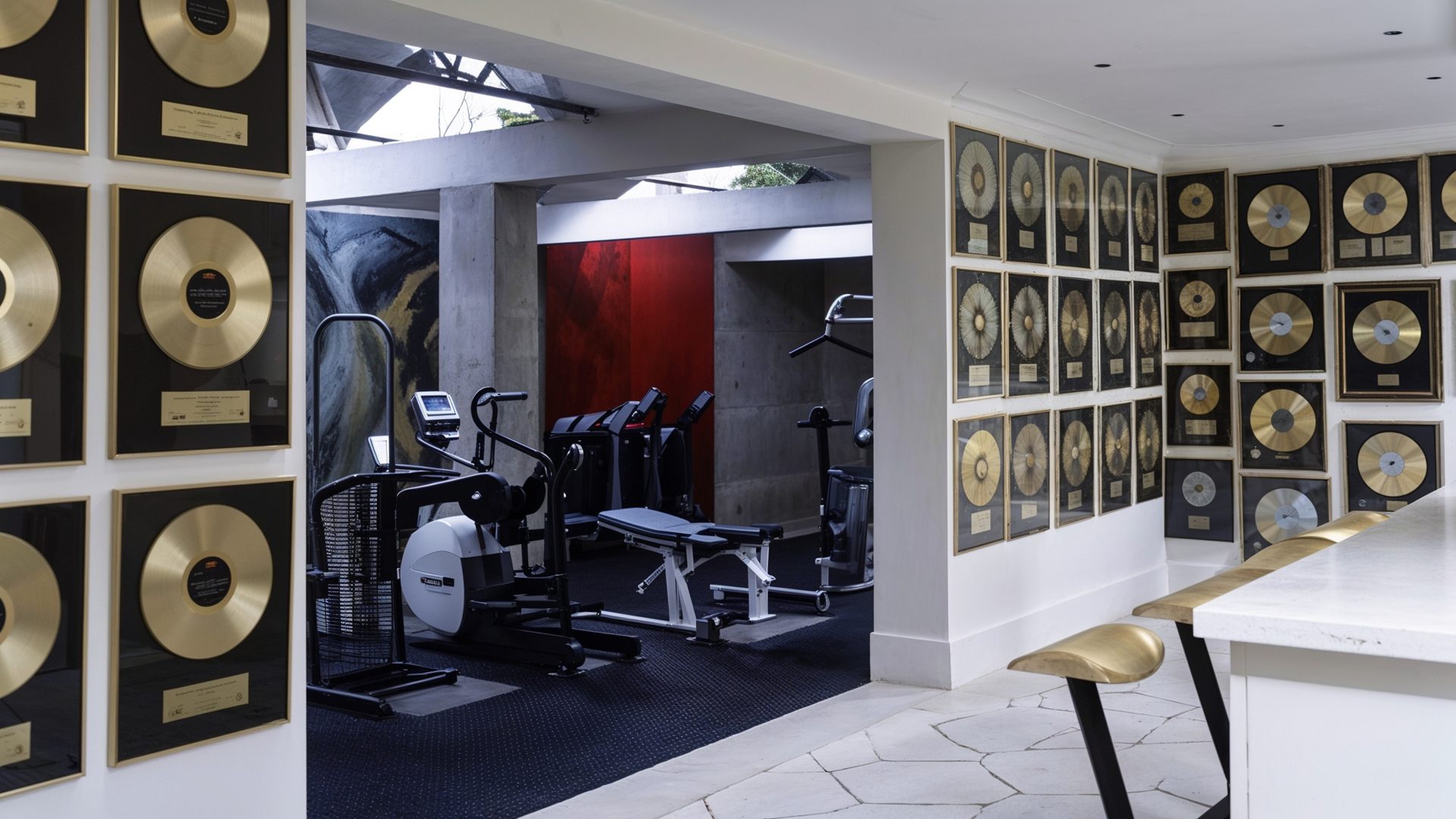 Music Awards Hallway And Gym At Woodside Estate