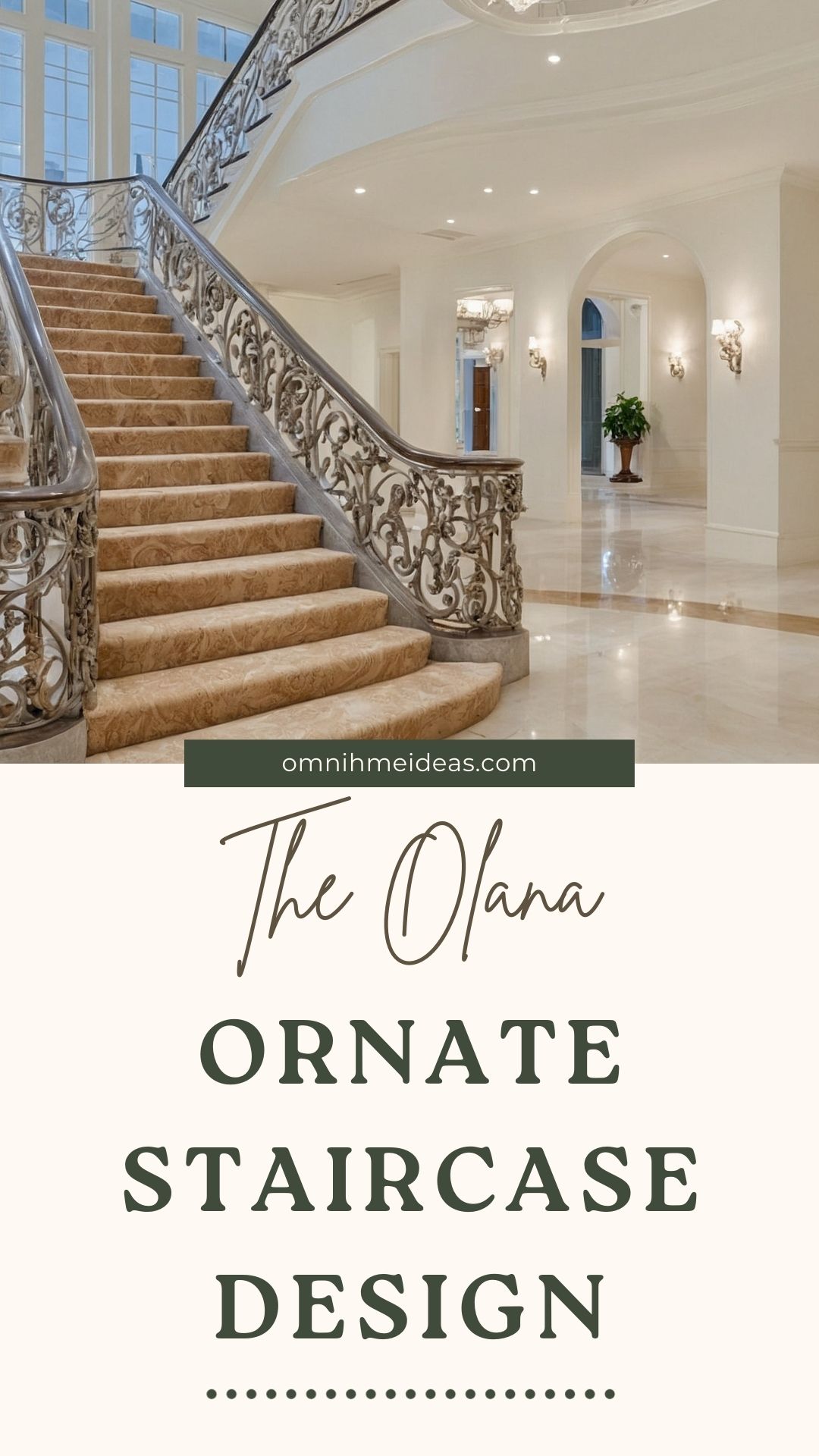 ornate staircase design at the olana estate