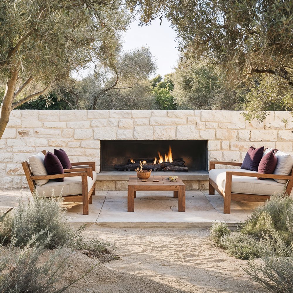 02 outdoor fireplace at clint eastwood%e2%80%99s tehama home