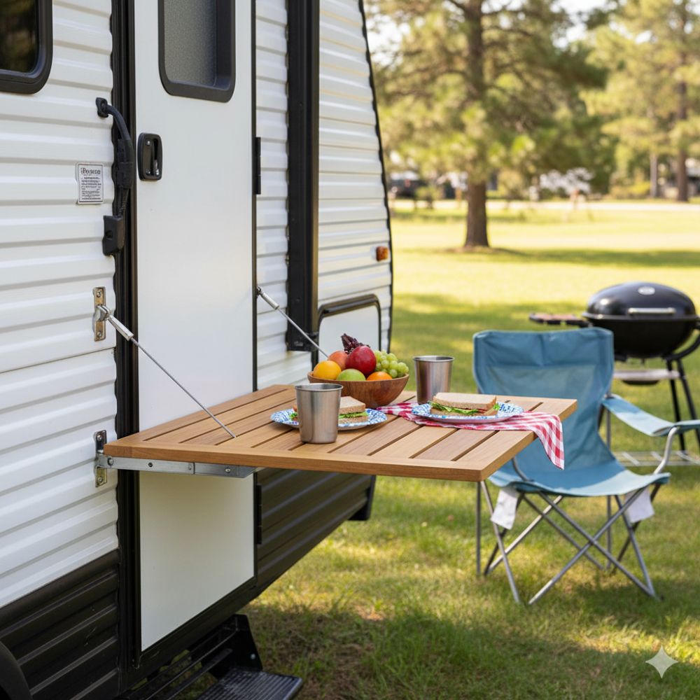 Outdoor Flip Up Table For Camper Al Fresco Dining