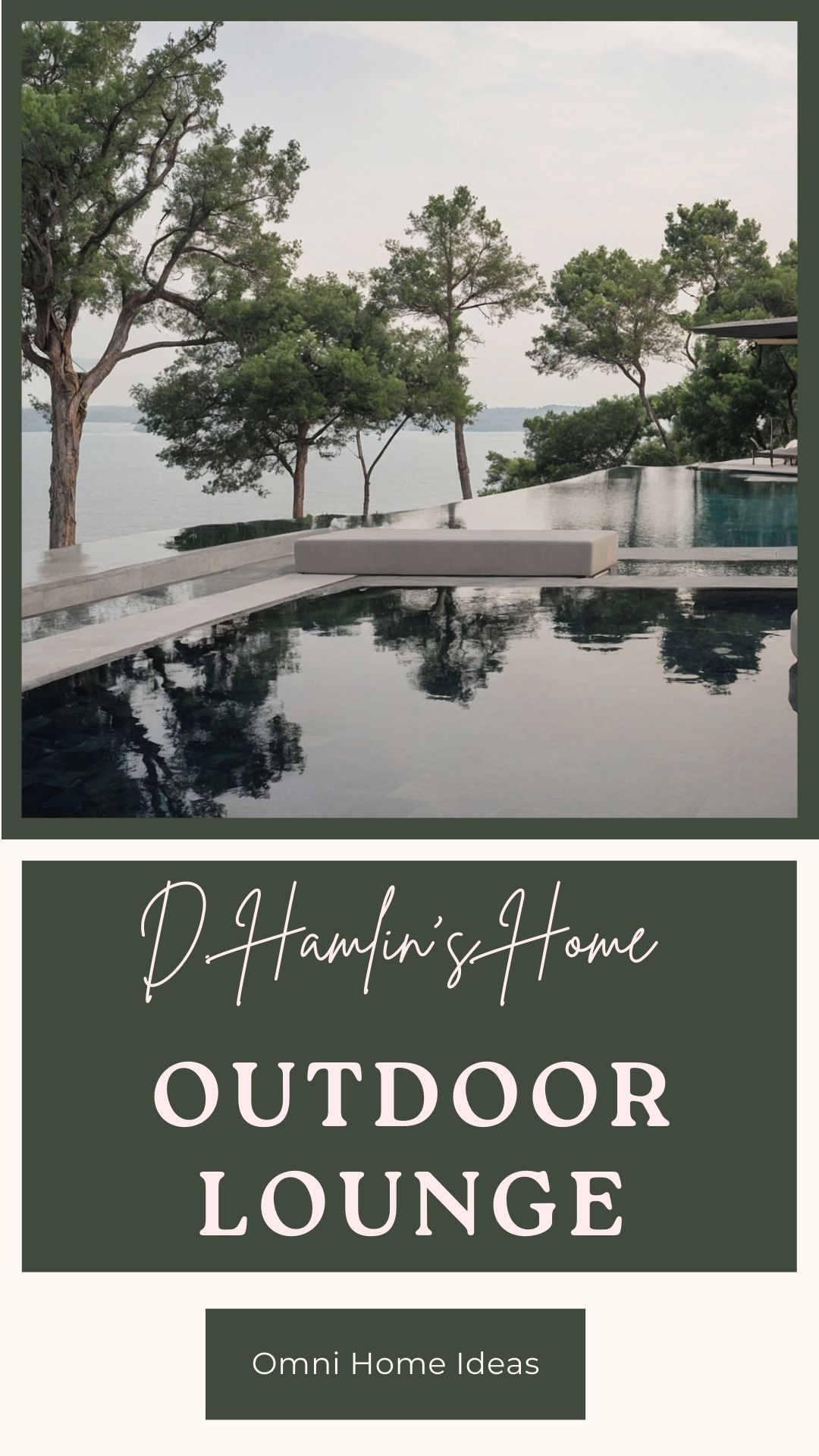 outdoor lounge with lake view at denny hamlin’s mansion