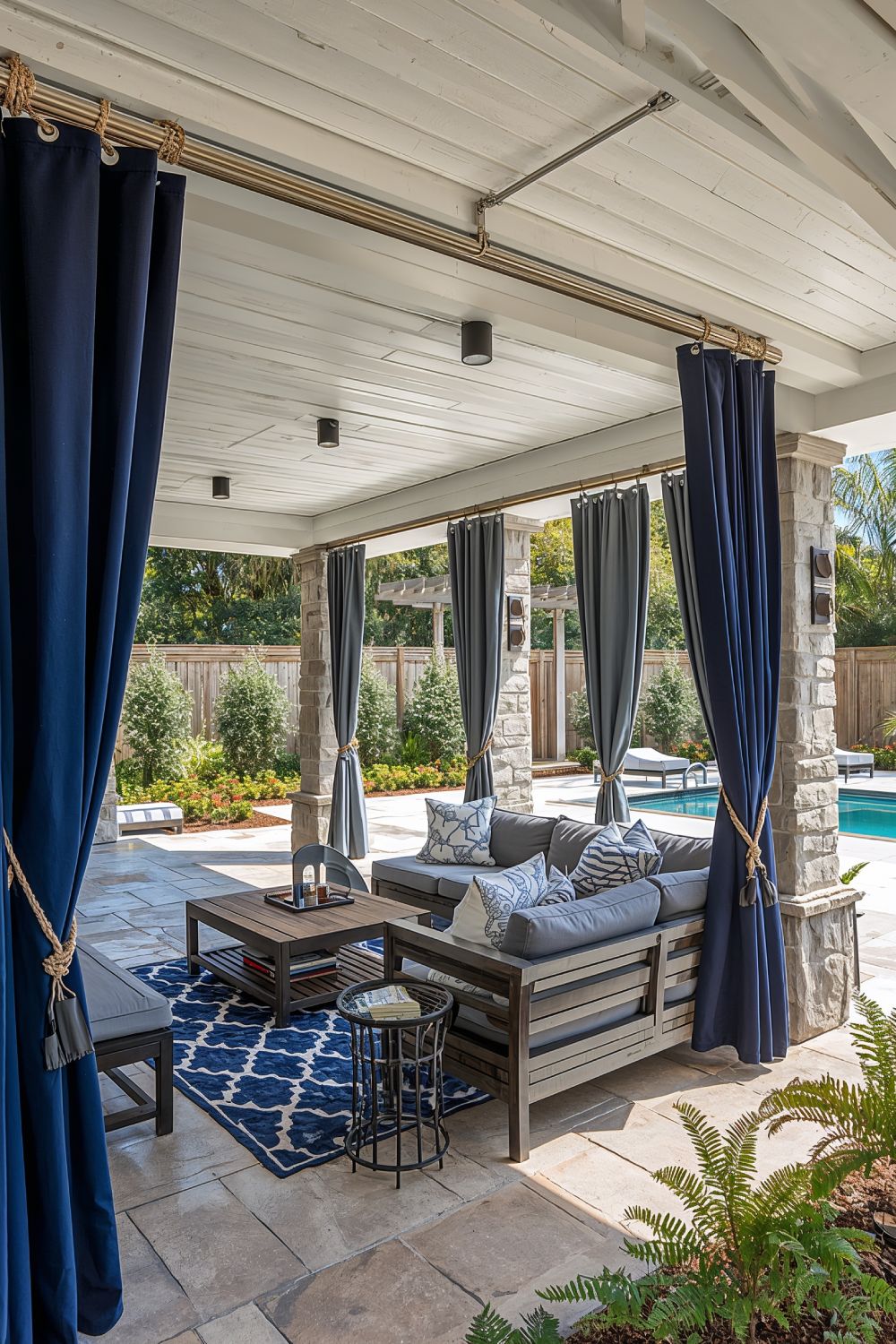 Outdoor Weather Resistant Curtains For Covered Patio Living Space