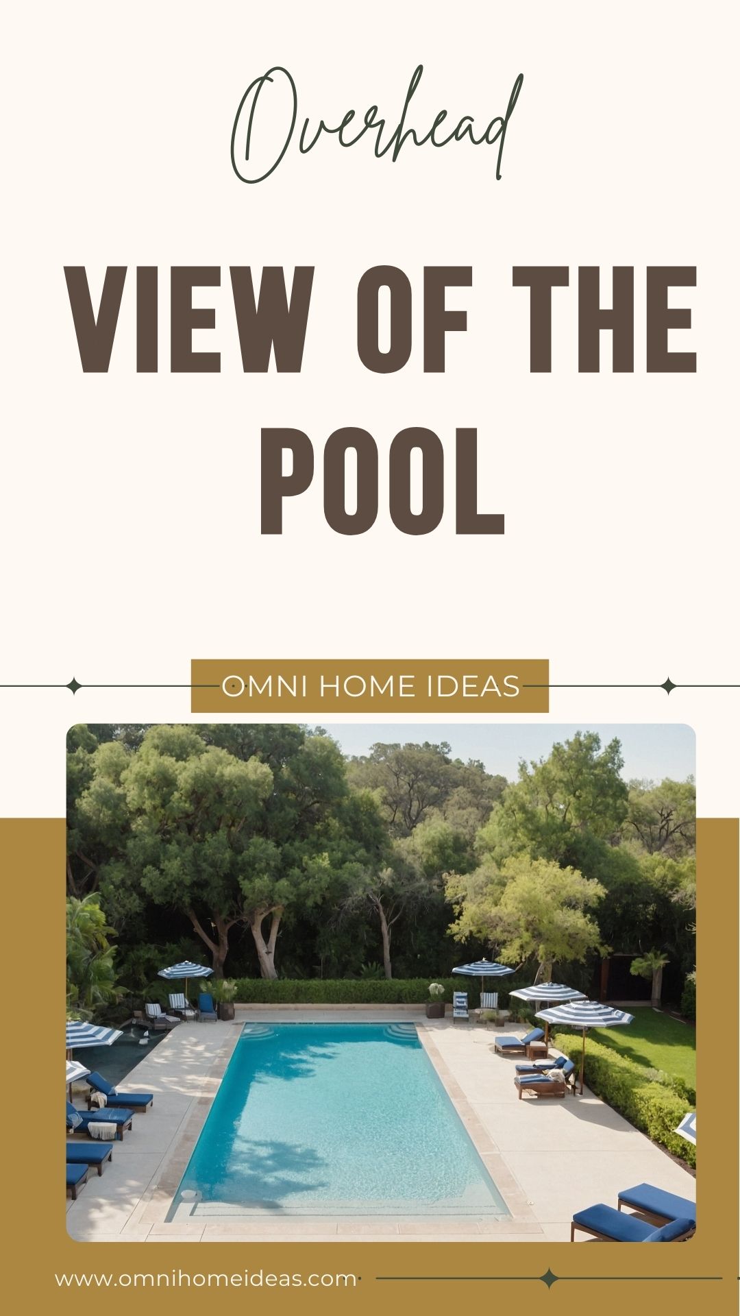 overhead view of the pool