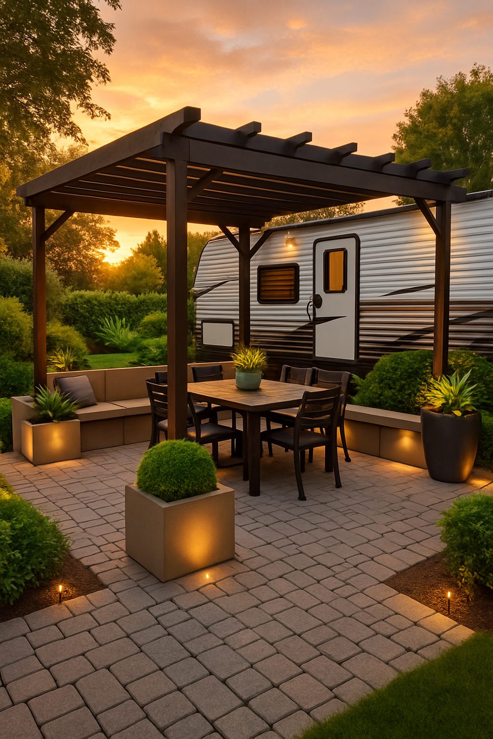 Permanent RV Site Patio Upgrade And Design