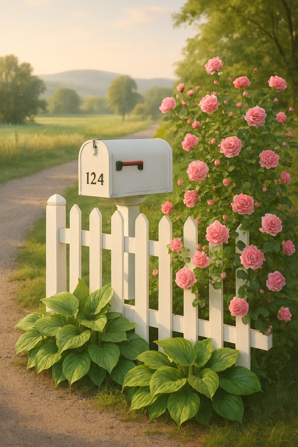 Picket Fence Farmhouse Mailbox Station