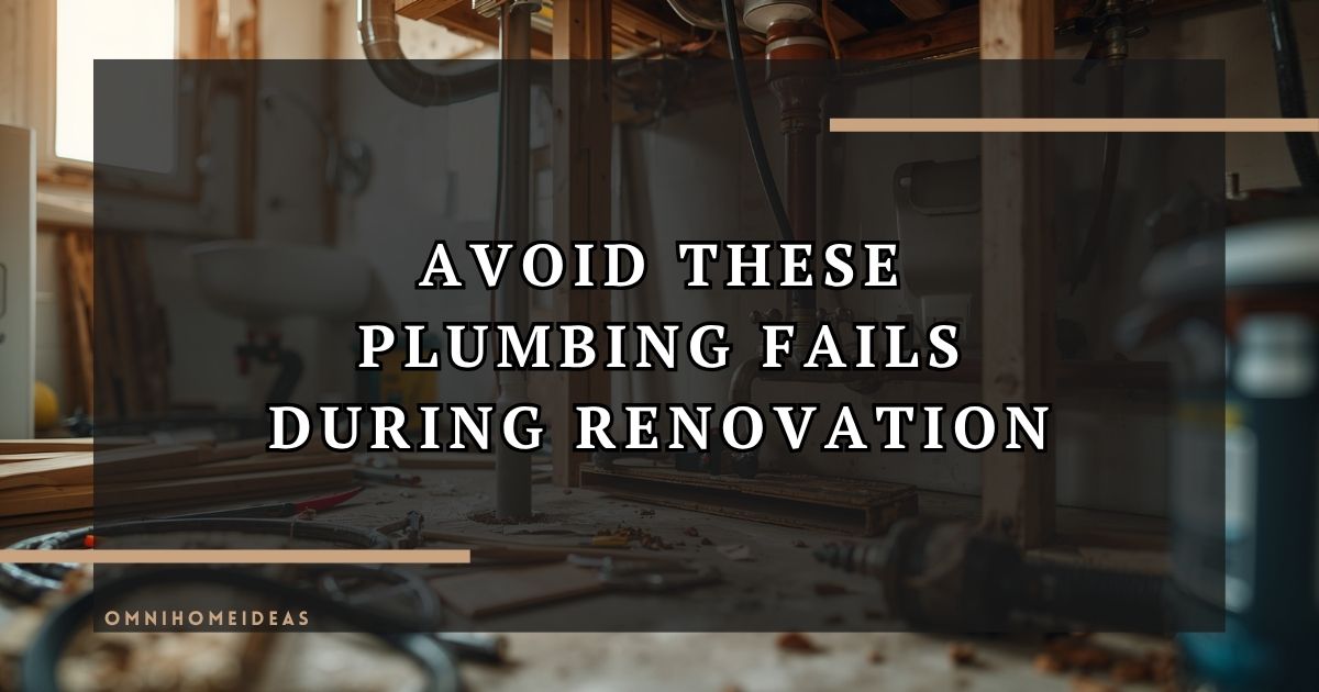 Plumbing Mistakes To Avoid During A Home Renovation