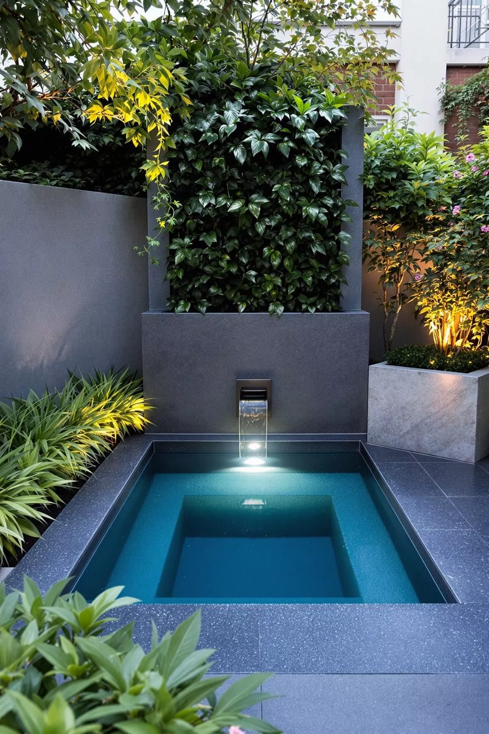 Plunge Pool Small Backyard Compact Luxury Pool Design Idea