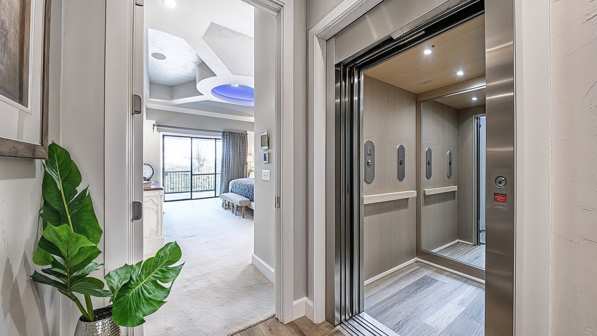 Private Elevator Entrance To Master Suite