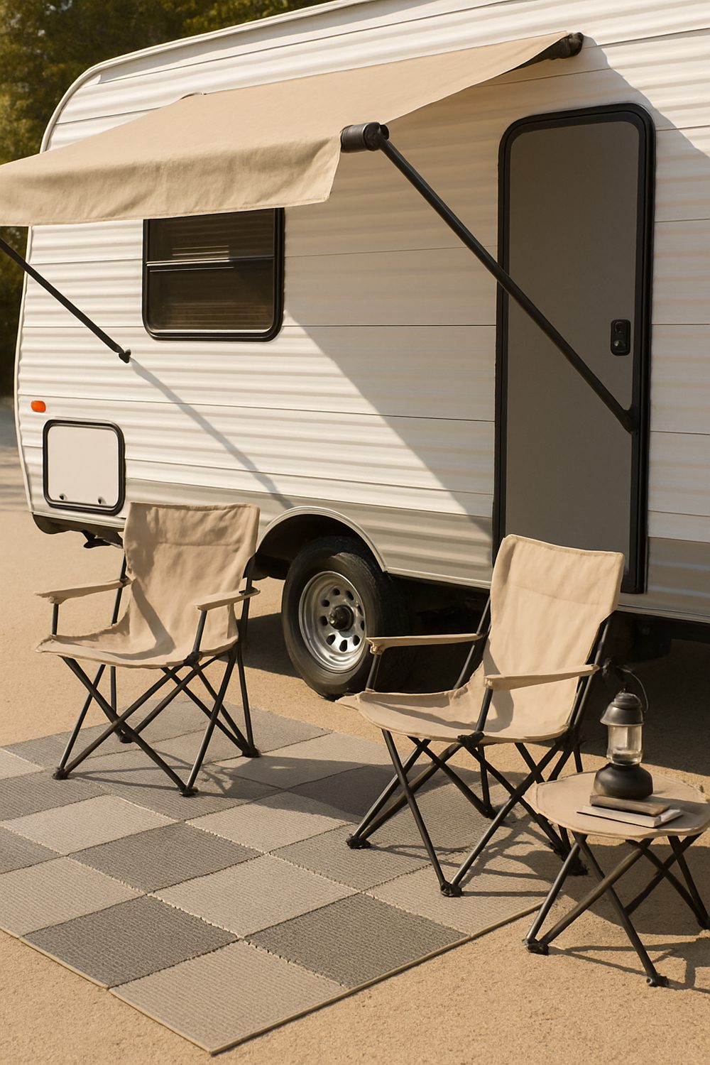 Quick Setup Camper Patio For Weekend Trips