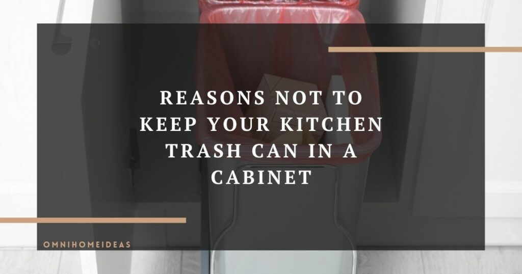 reasons not to keep your kitchen trash can in a cabinet