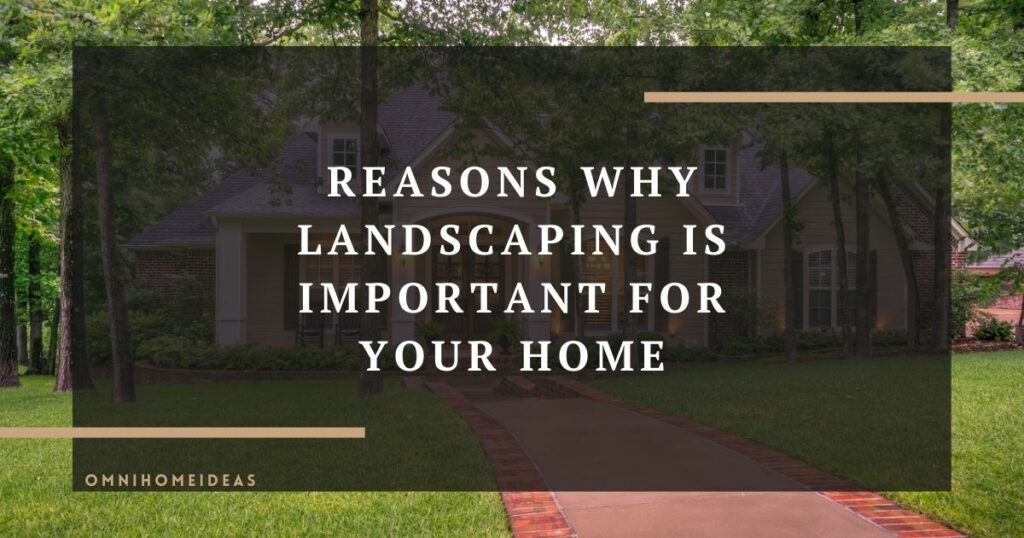 reasons why landscaping is important for your home