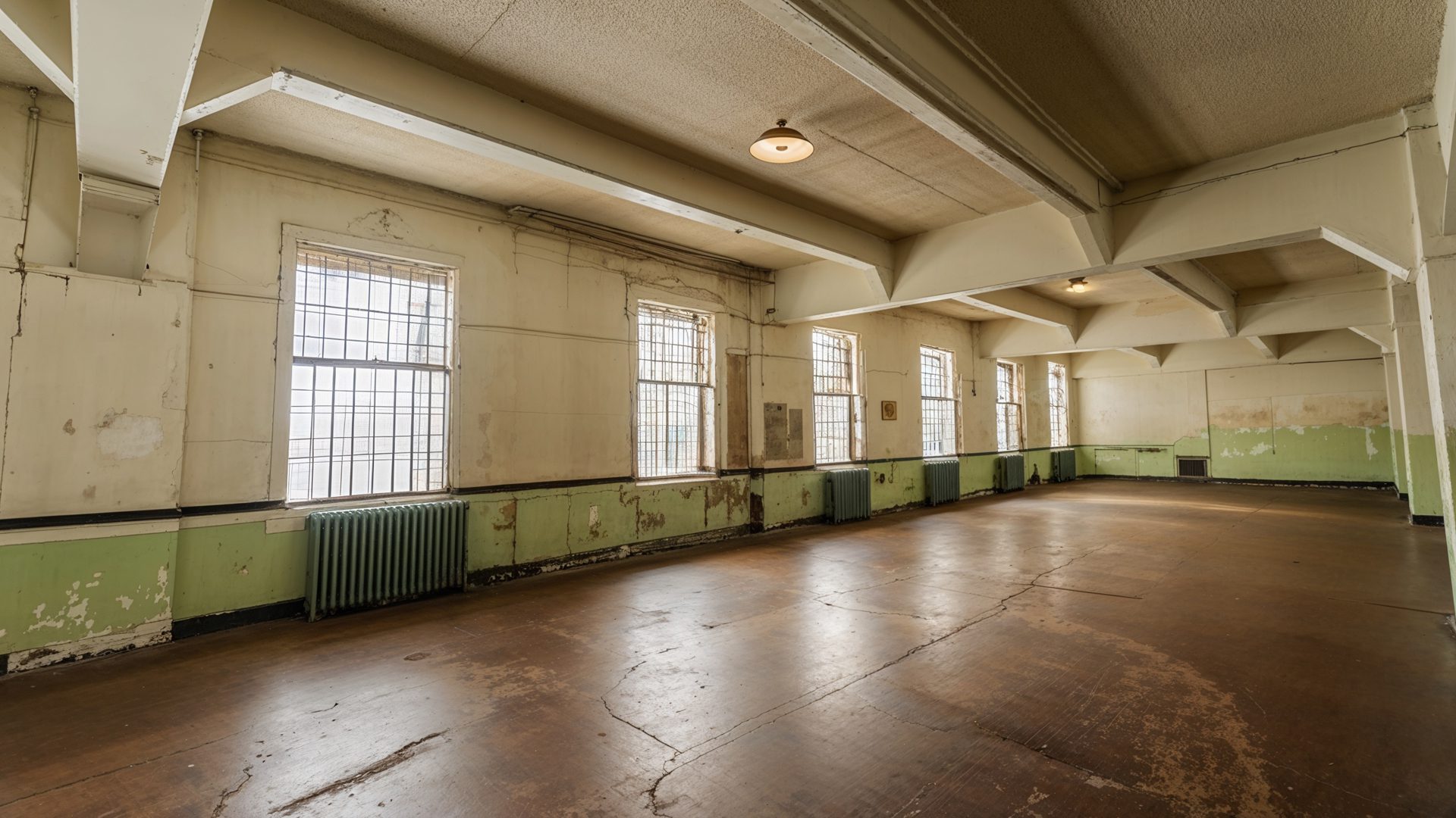 Recreation Hall Faded Grandeur Of Alcatraz Communal Space