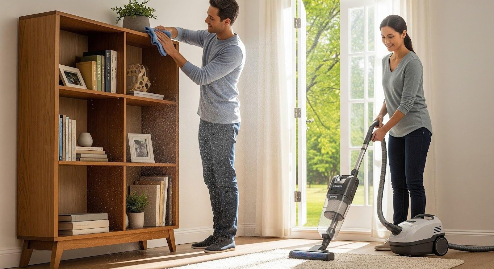 Regularly Dust And Vacuum To Reduce Allergens