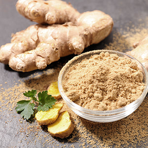 A bowl of grated ginger root.