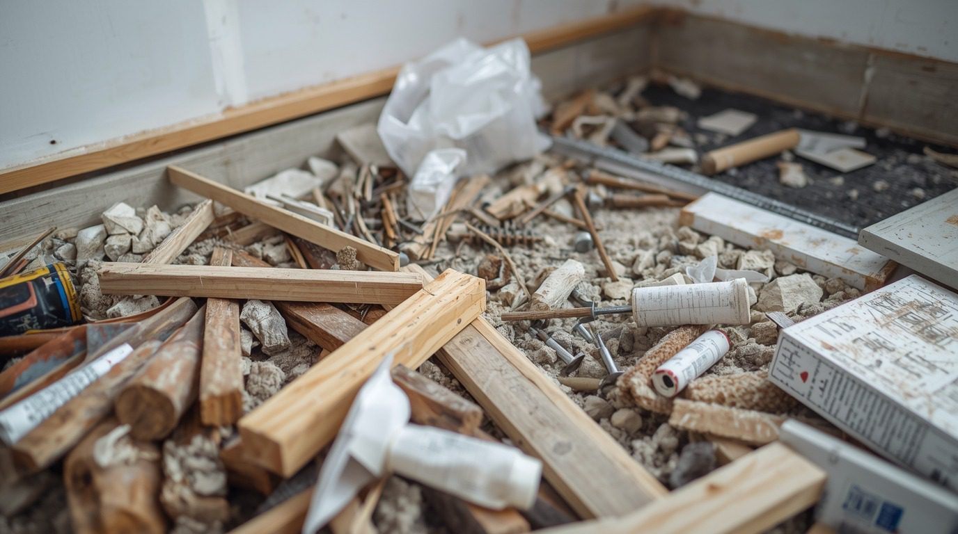 Remove Construction Debris And Leftover Materials