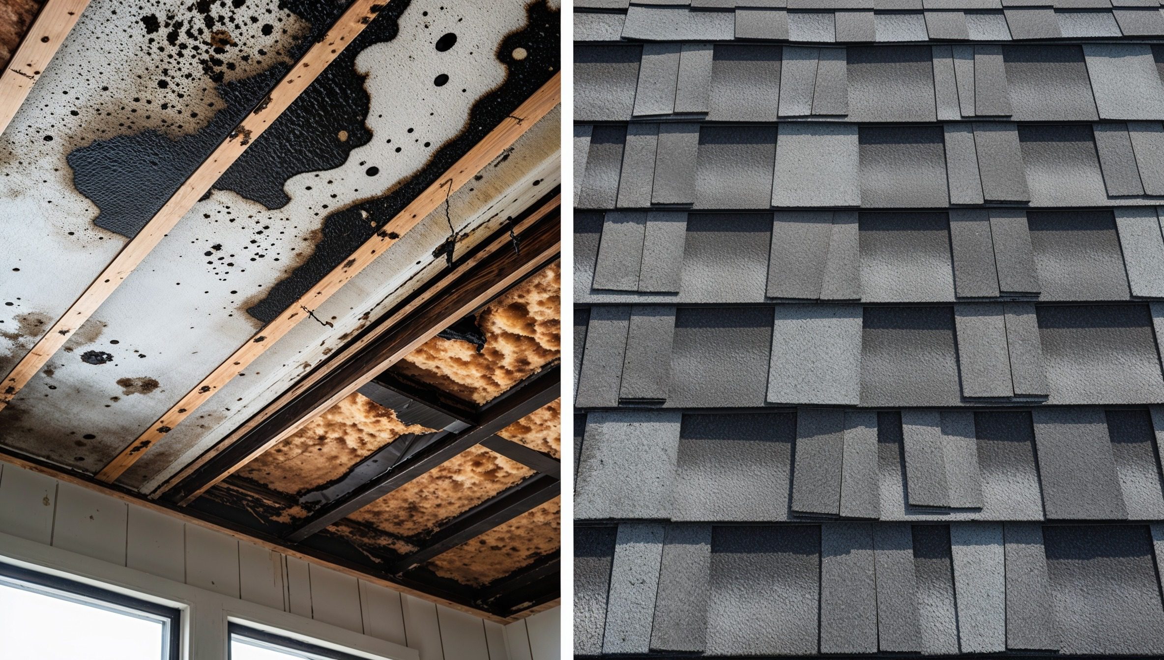 Roof Repair Before After