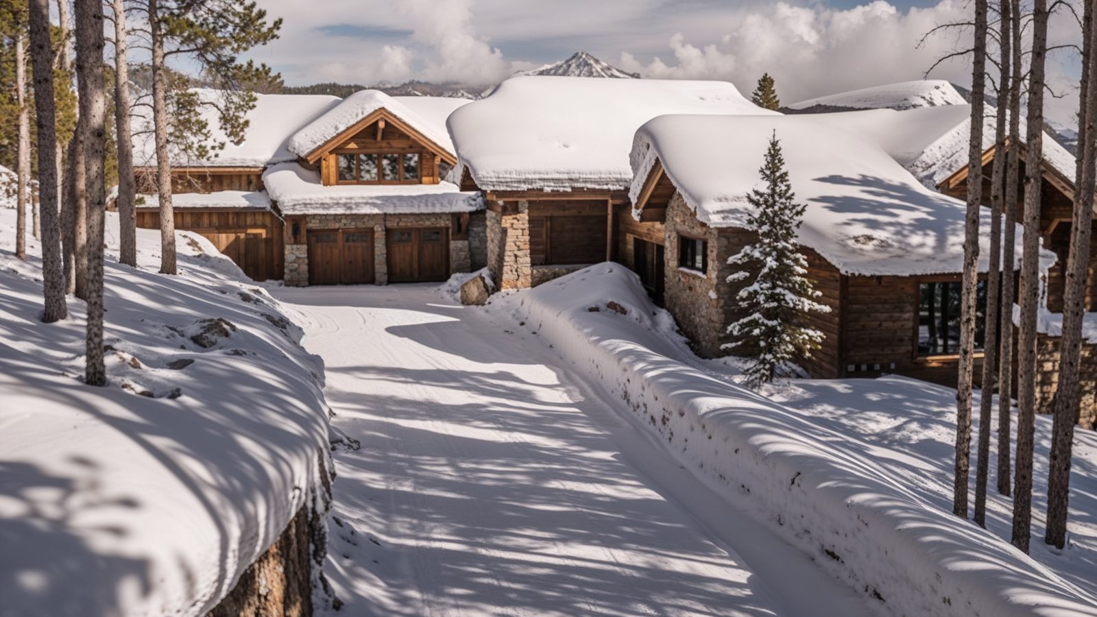rustic mountain cabin in montana%e2%80%99s snowy wilderness