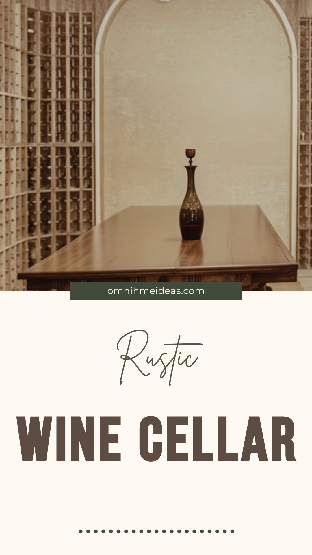 rustic wine cellar with tasting area