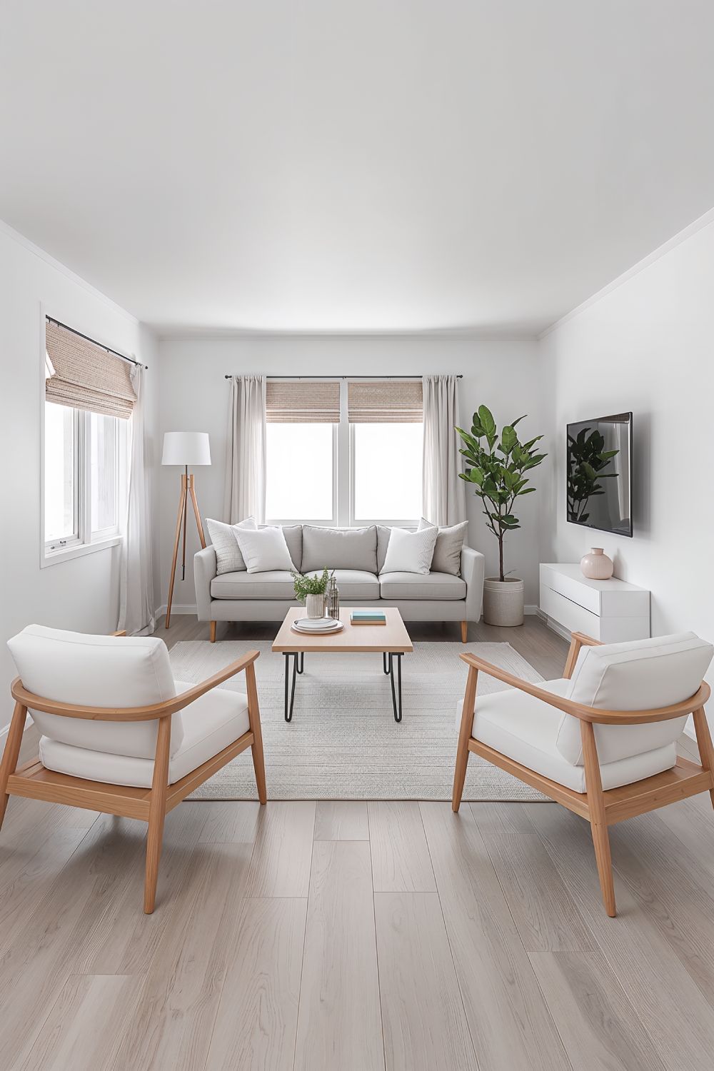 Scandinavian Living Room Design With Minimalist Mobile Home Furniture