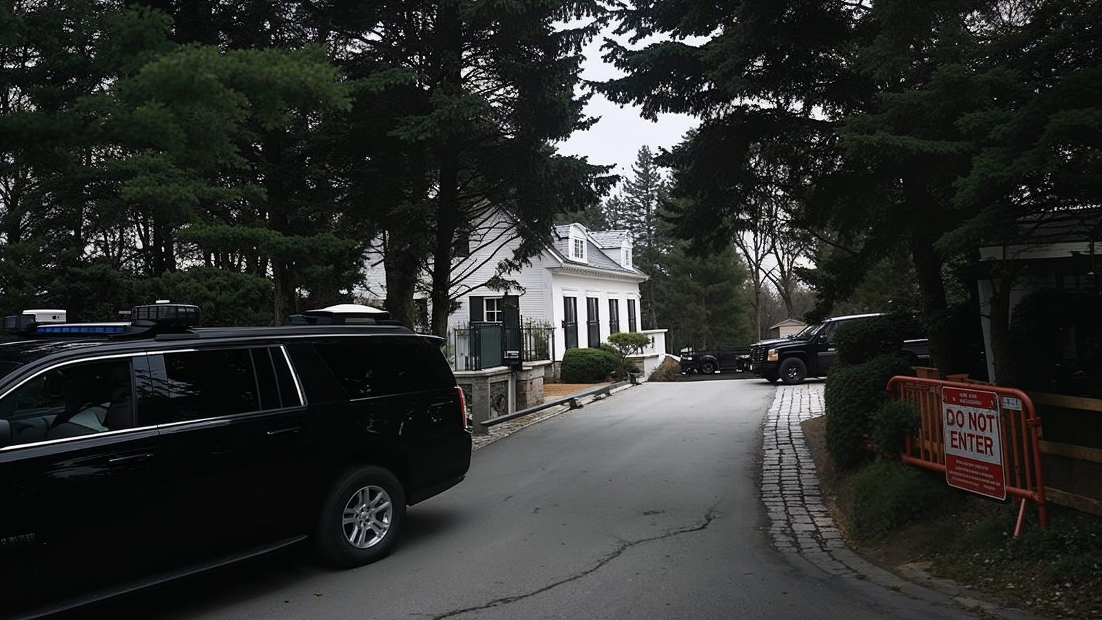 security entrance to biden%e2%80%99s wilmington home