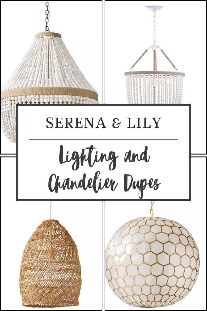 serena & lily lighting and chandelier dupes