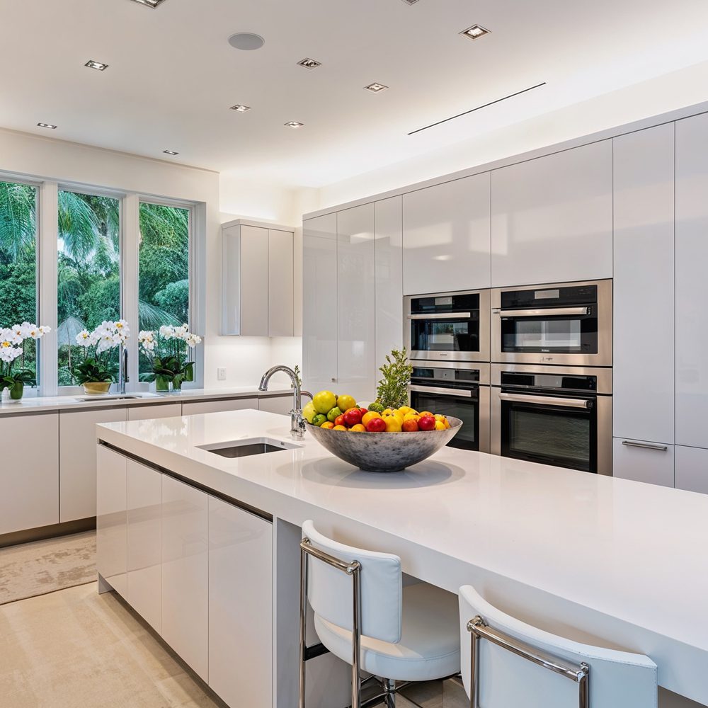 02 sleek modern kitchen with tropical views