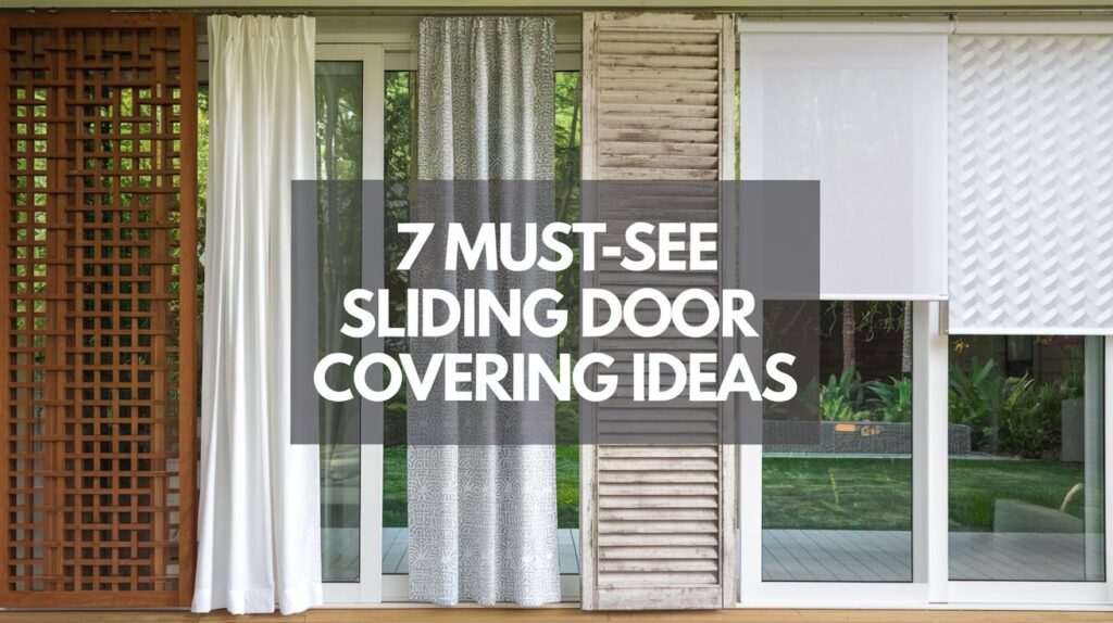 sliding glass door window covering ideas