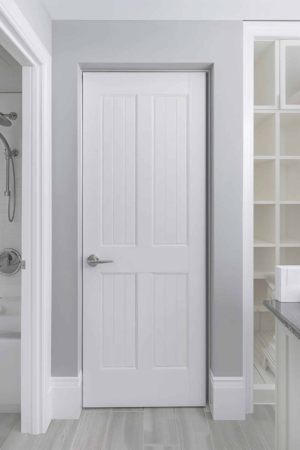 Space Saving Pocket Door Sliding Into Wall Cavity