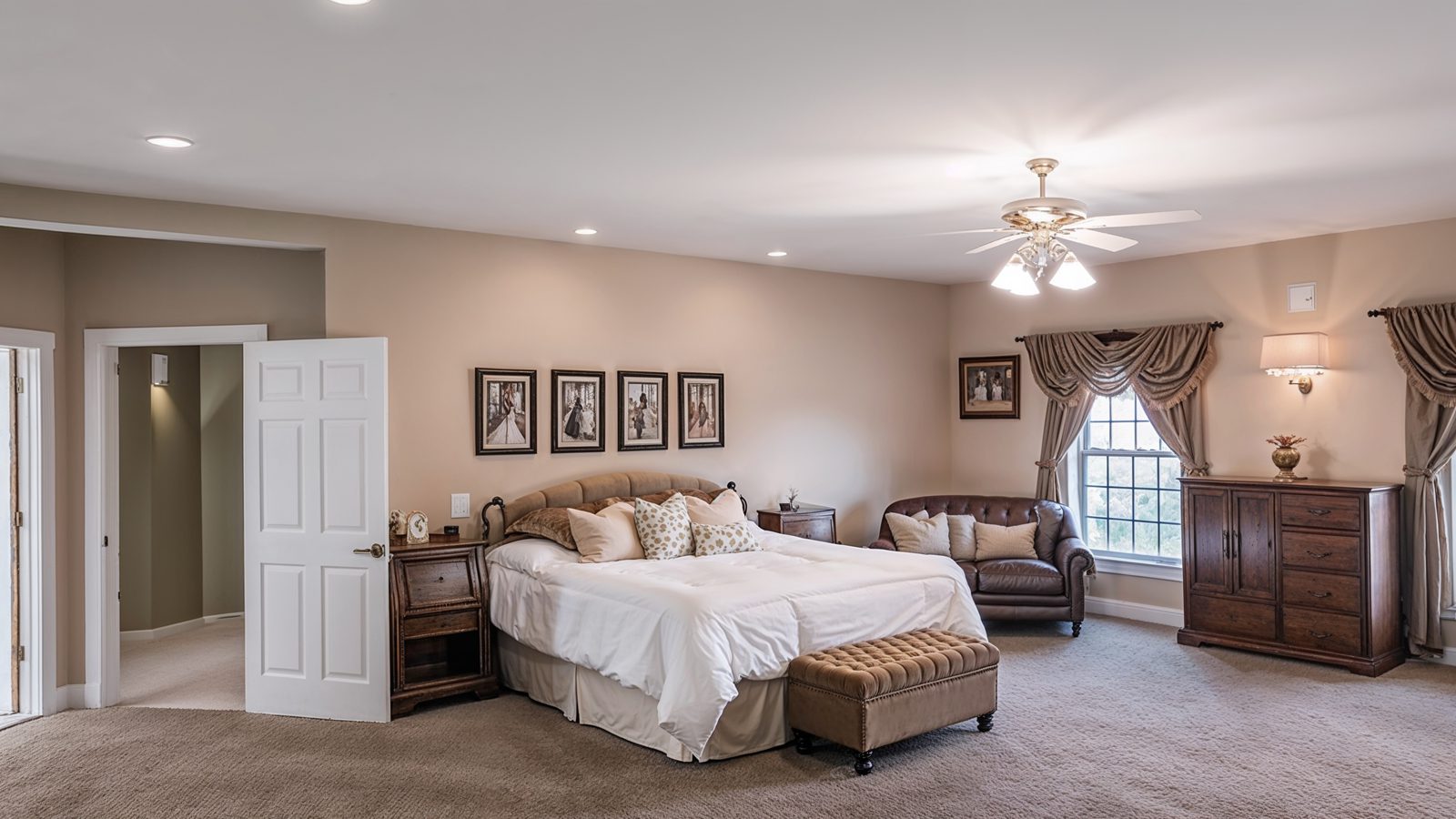 spacious and serene master bedroom in pete hegseth%e2%80%99s hom