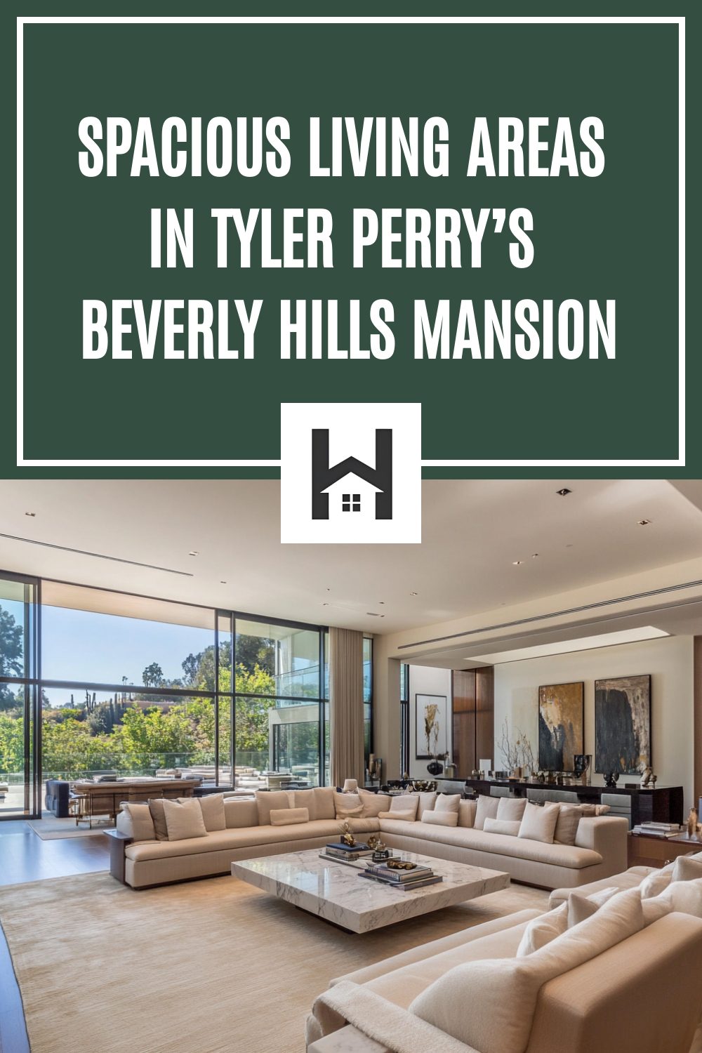 spacious living areas in tyler perry s beverly hills mansion