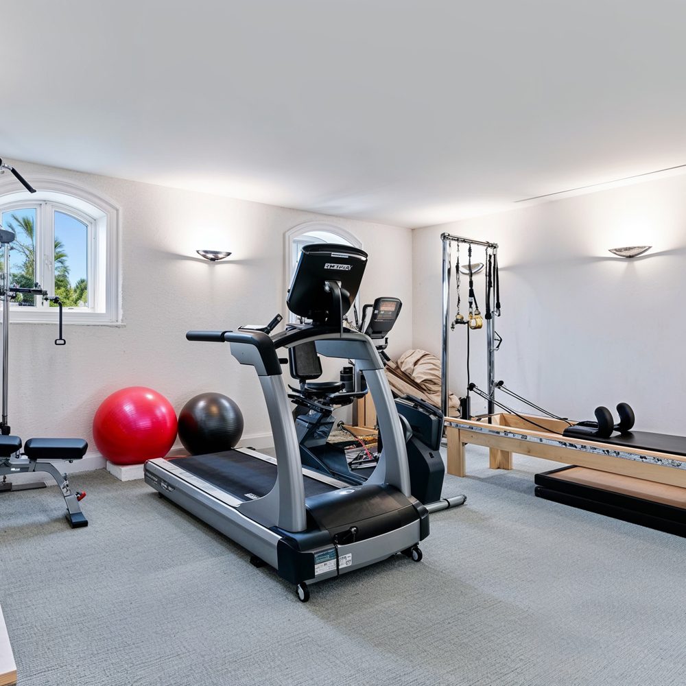 06 spacious private gym with modern equipment
