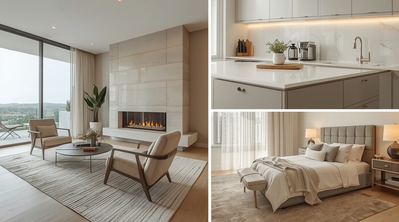 Staging The Living Room, Kitchen, And Bedroom