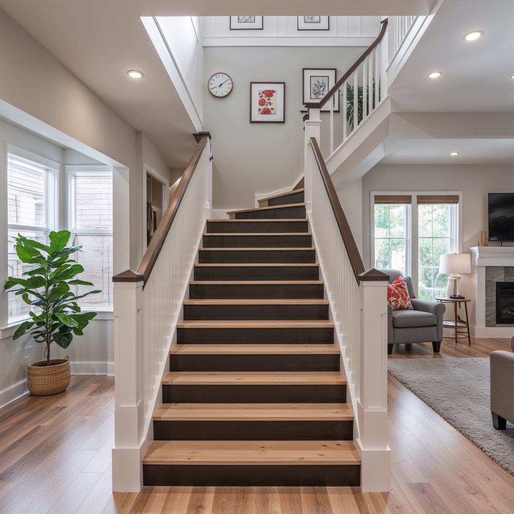 Split-level entry stair makeover