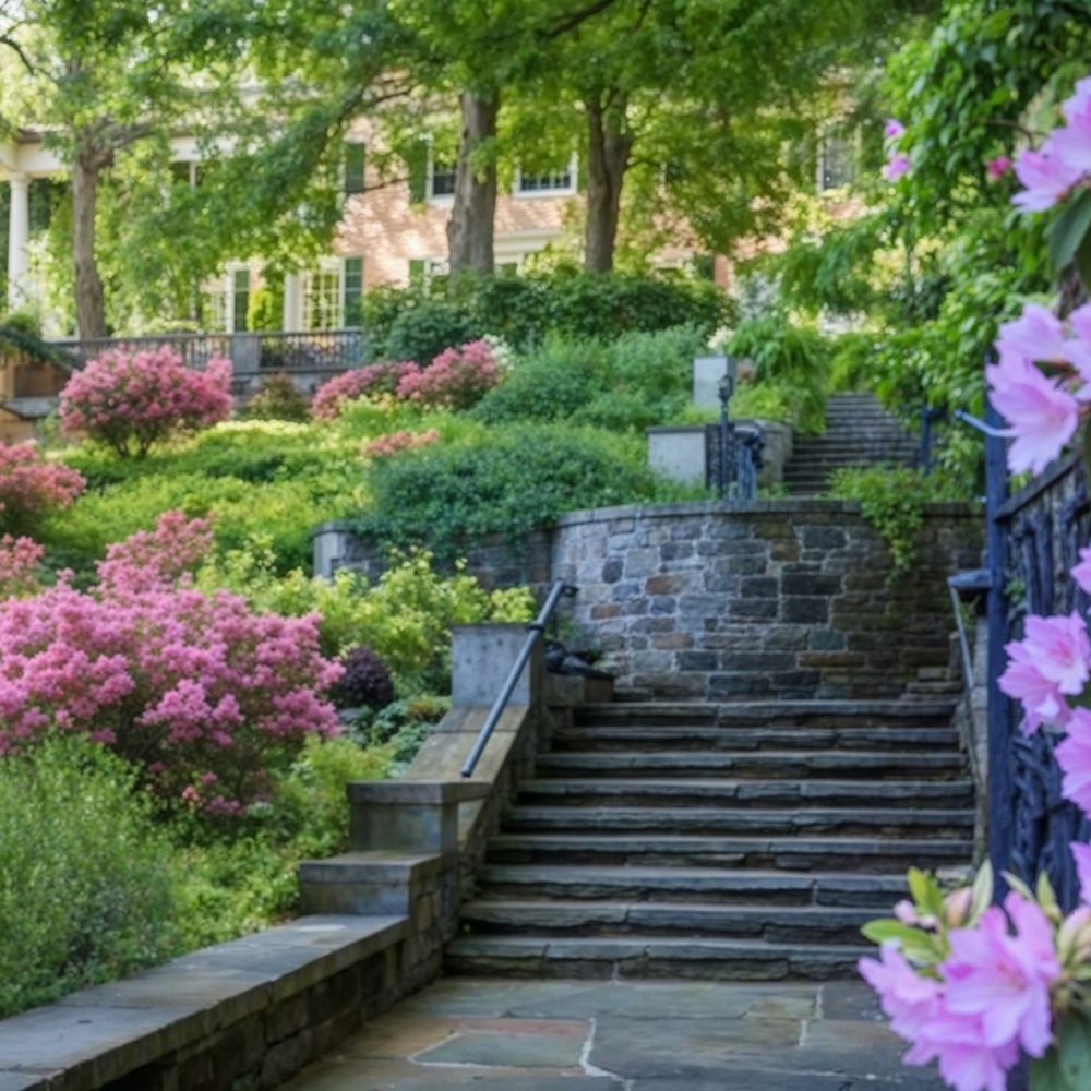 08 stone garden pathway at winterthur