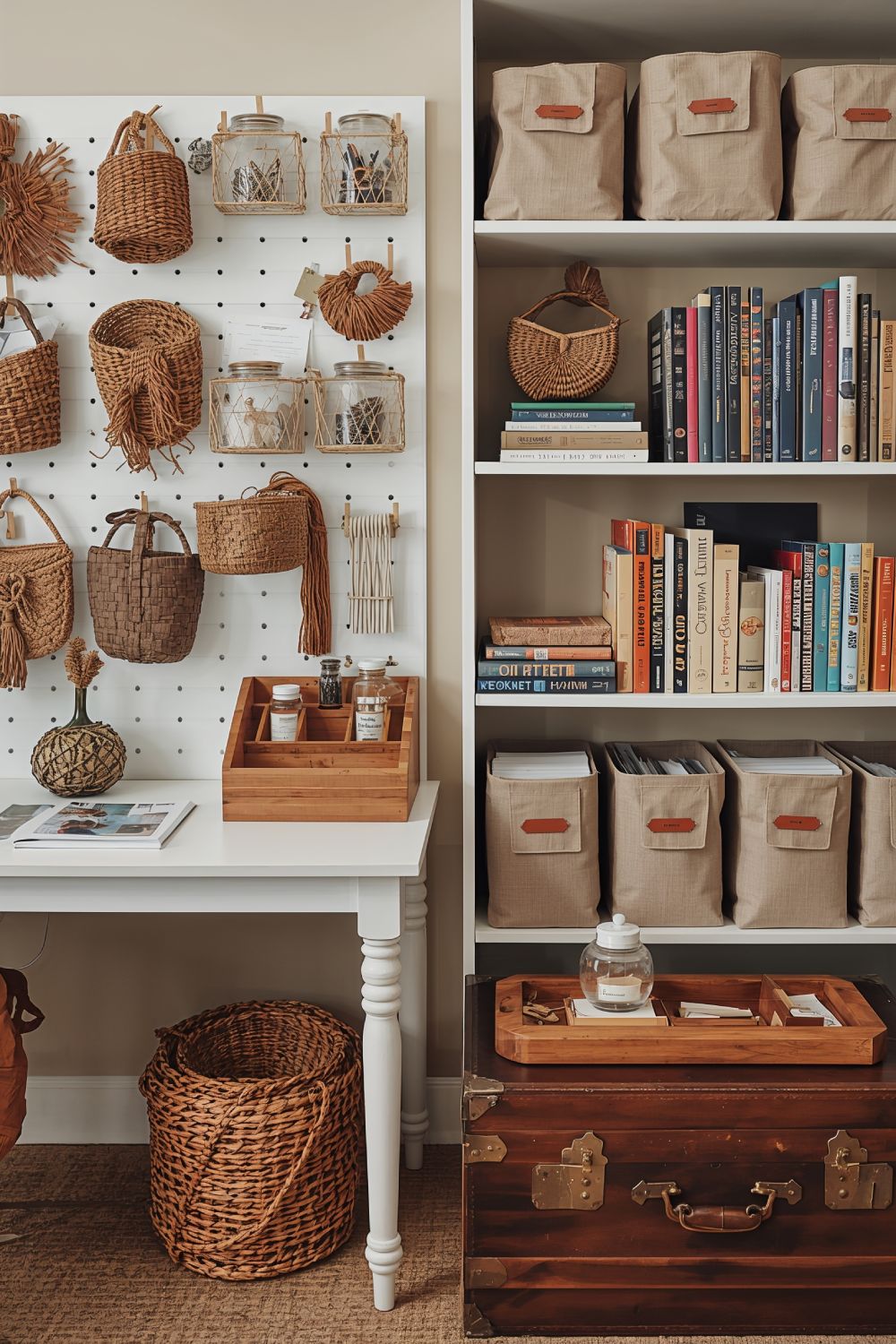 Stylish Boho Office Organization That Stays Beautiful