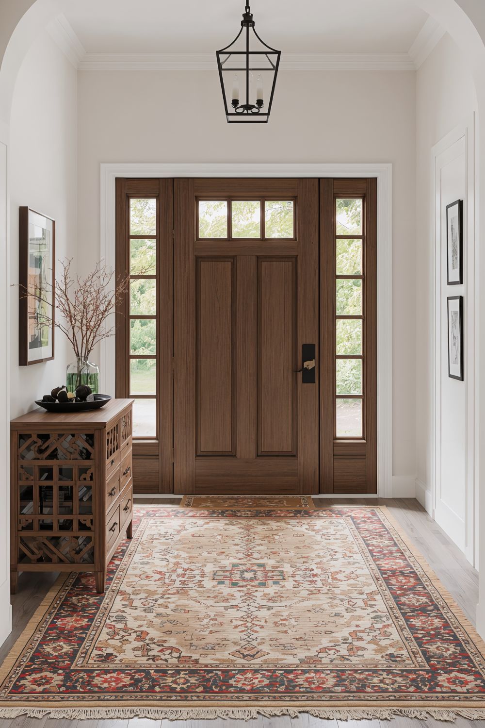 Stylish Hand Knotted Rug For A Welcoming Entryway