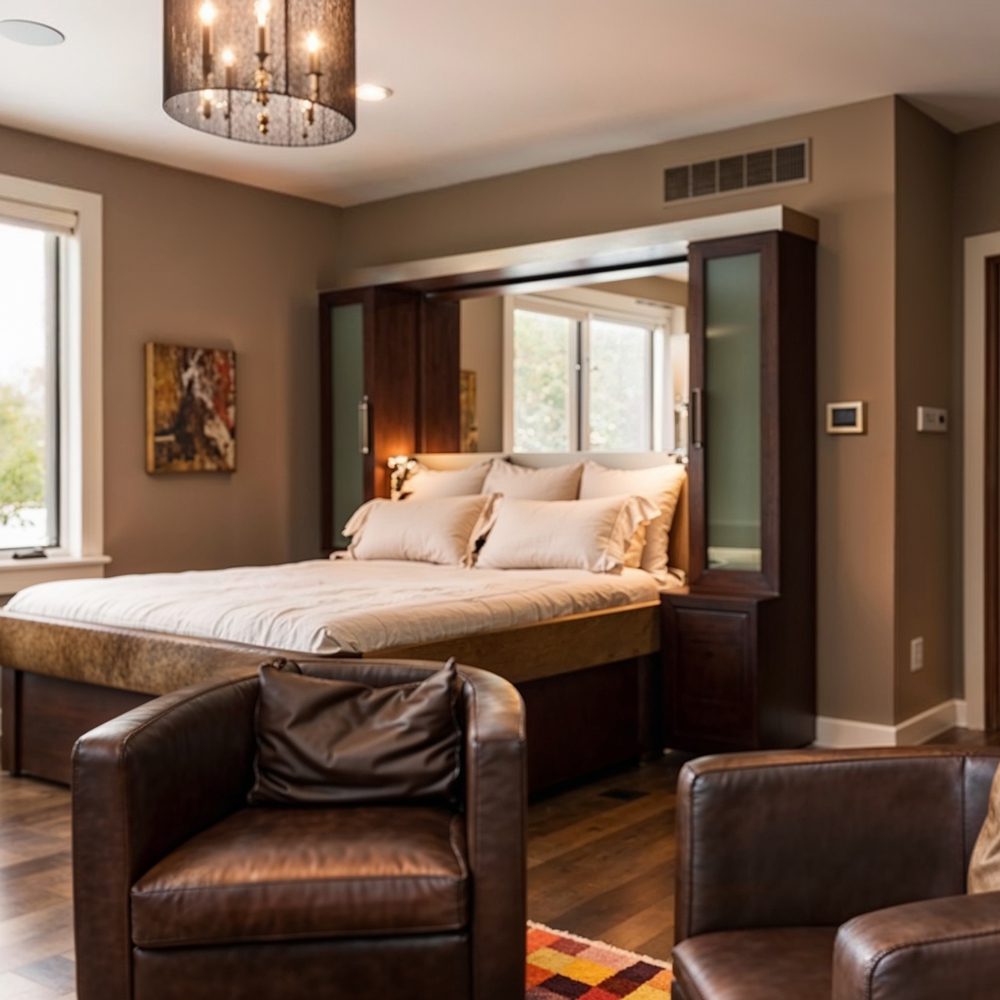 07 stylish second bedroom with modern decor in jim harbaugh's ma