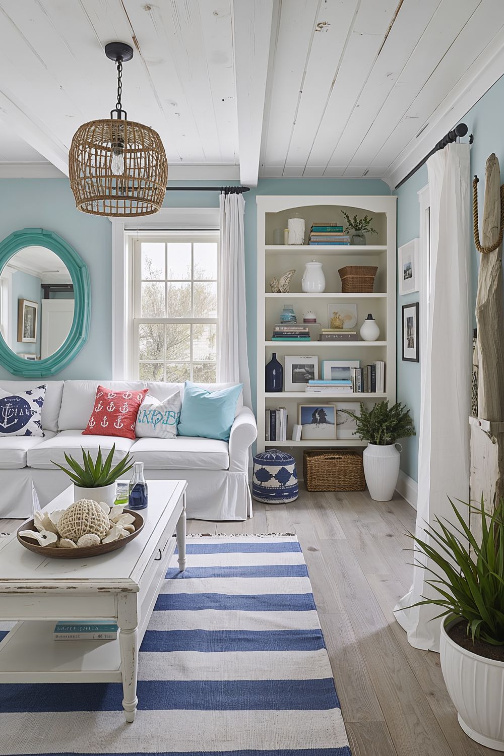 Stylish Shed Interior With Coastal Theme Decor