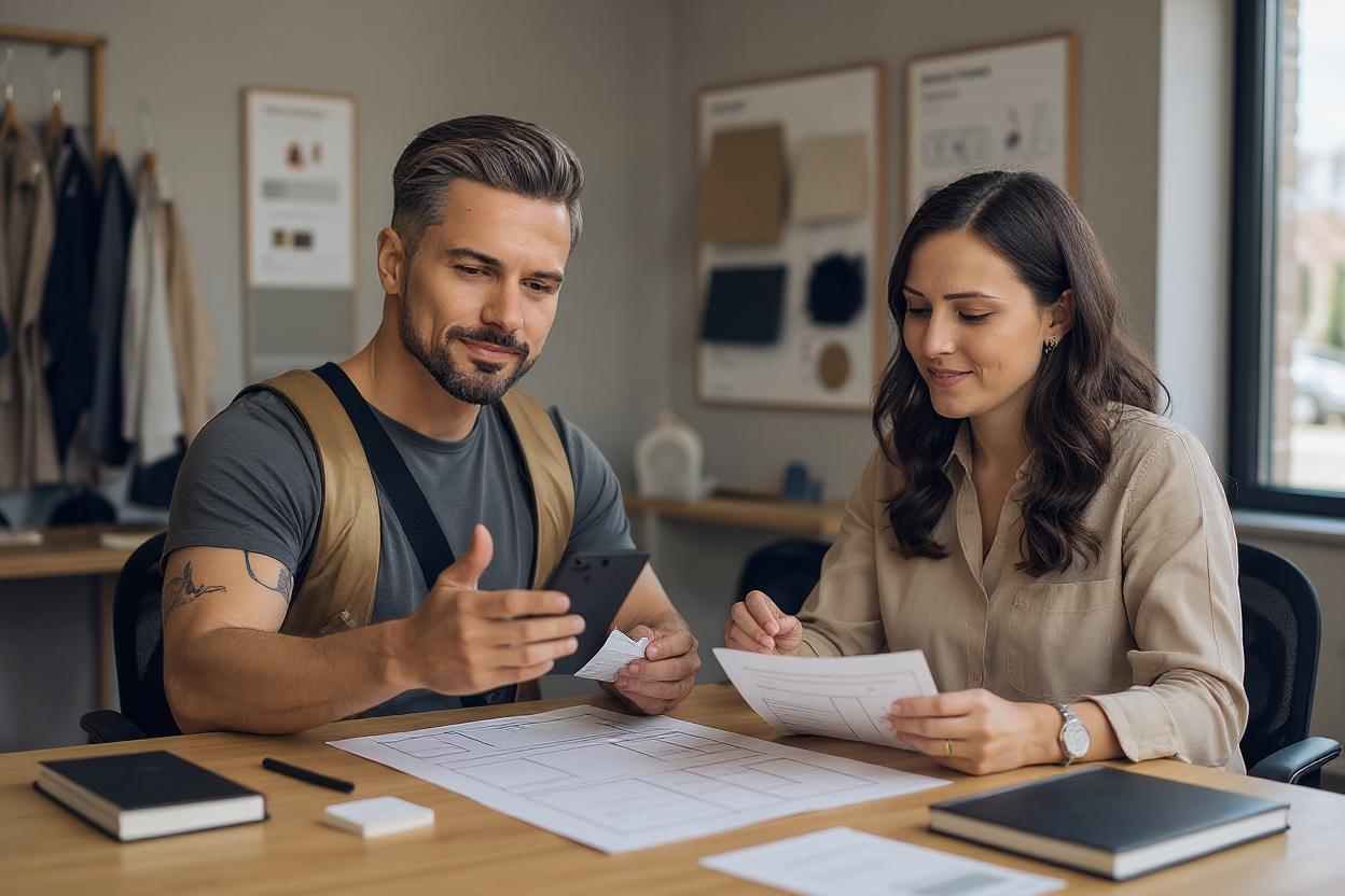 Brad and Jenifer working together