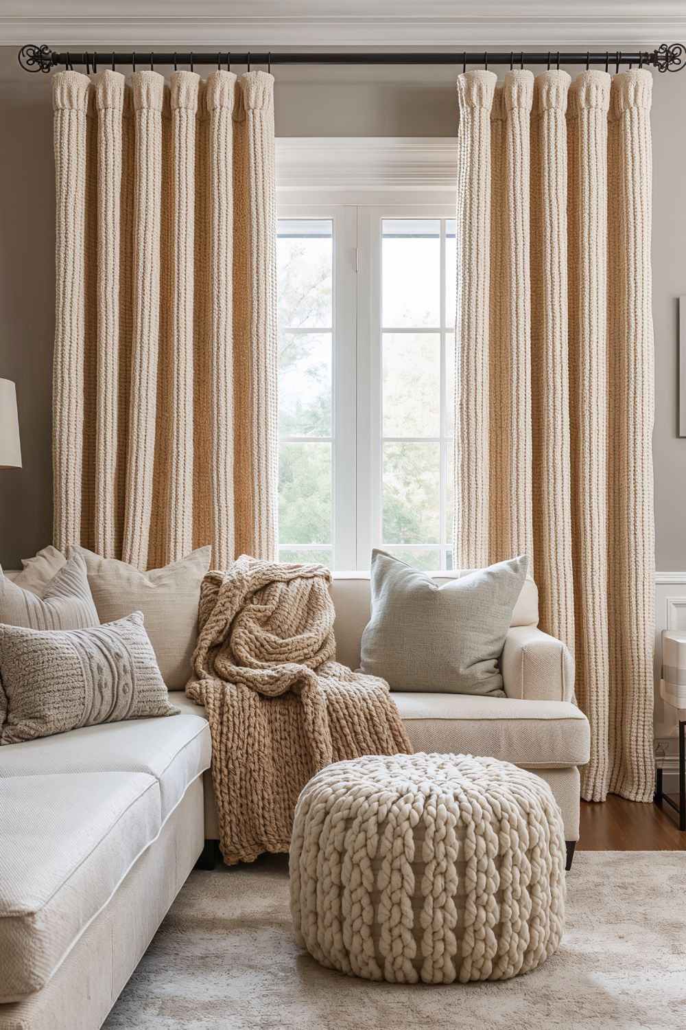 Textured Boucle And Chenille Heavyweight Curtains For Cozy Living Rooms