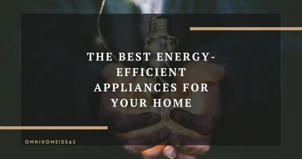 the best energy efficient appliances for your home