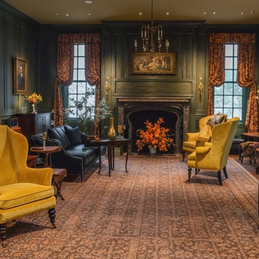 07 the dark living room at winterthur