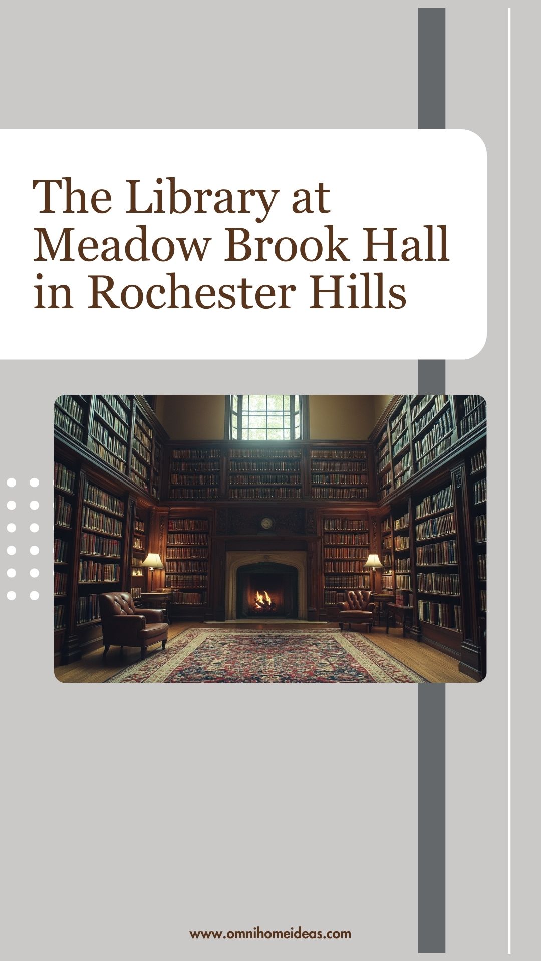 the library at meadow brook hall in rochester hills
