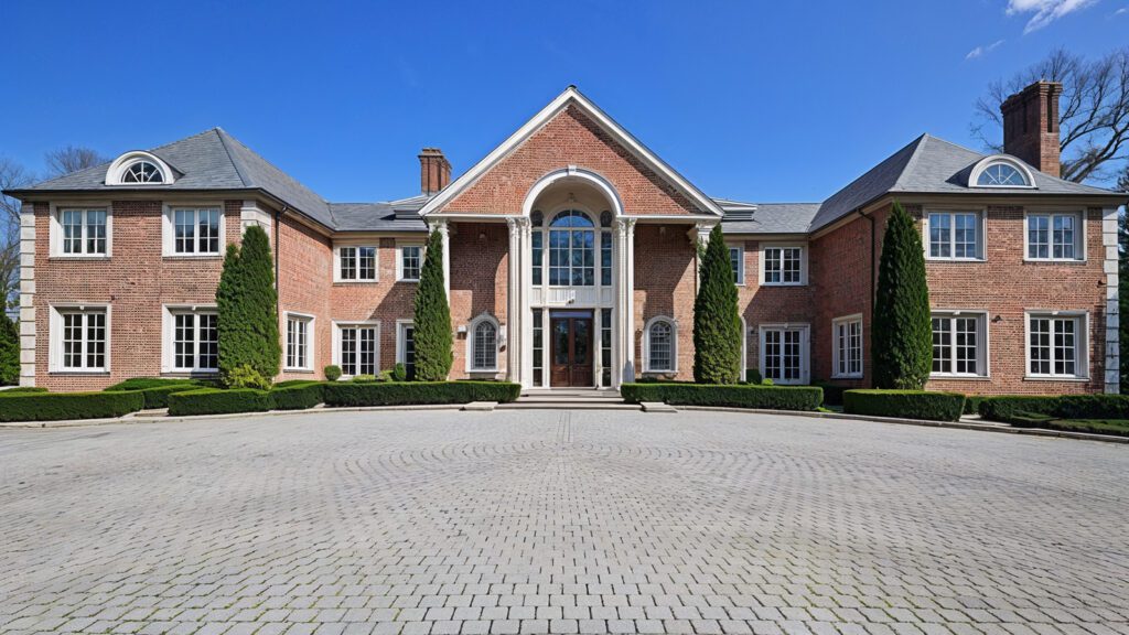 Grand Colonial Estate With Circular Driveway