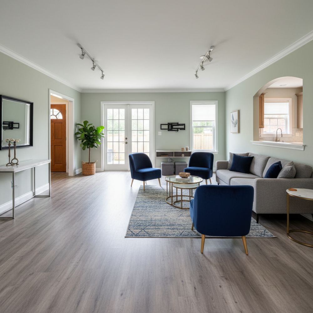 Traffic Flow Optimized 12x16 Living Room With Clear Pathways