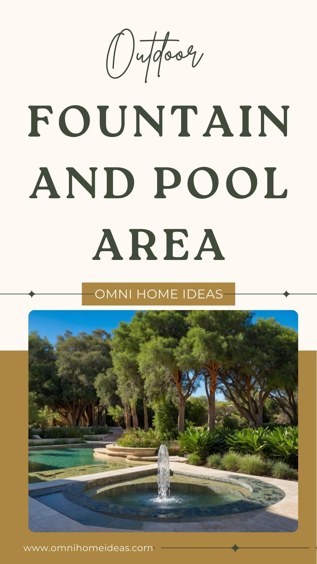 tranquil pool and fountain in mike tyson's backyard oasis