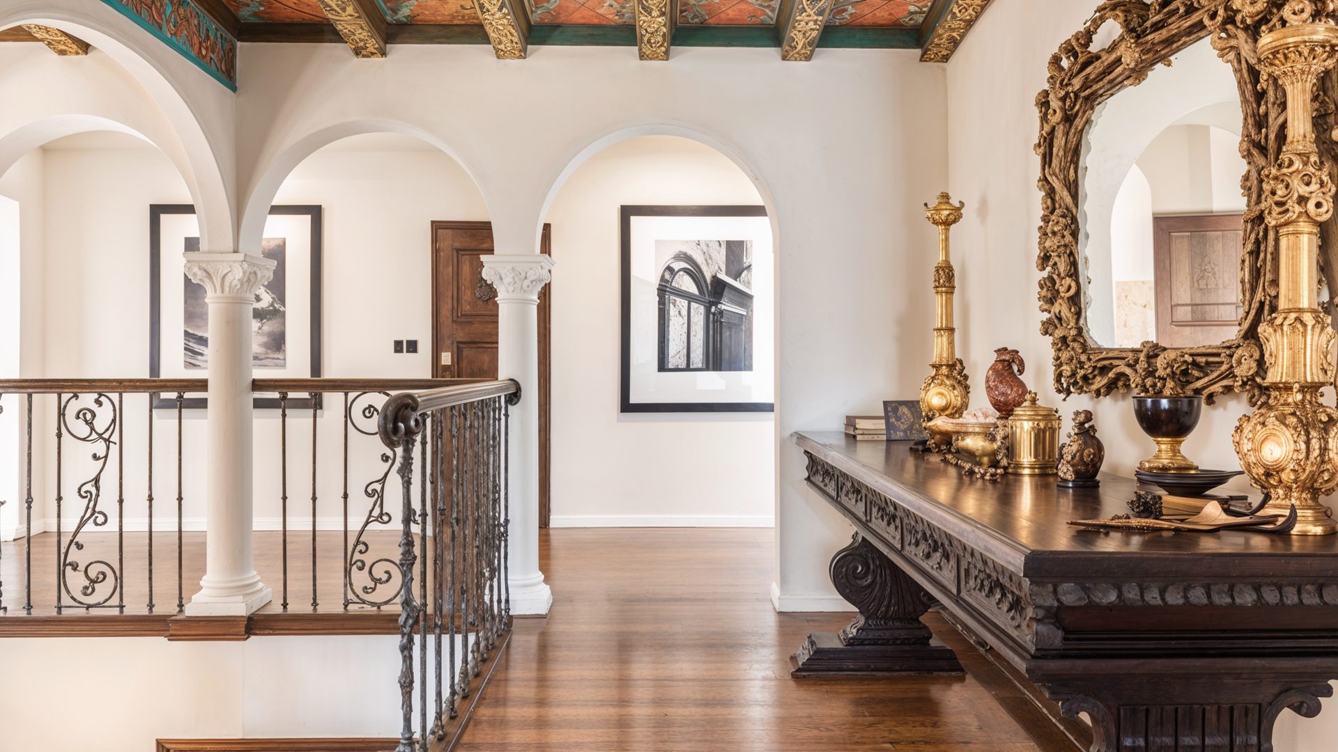 Upper Hallway Painted Ceiling
