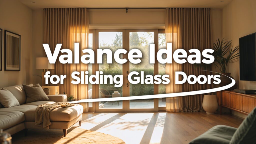 valance ideas for sliding glass doors