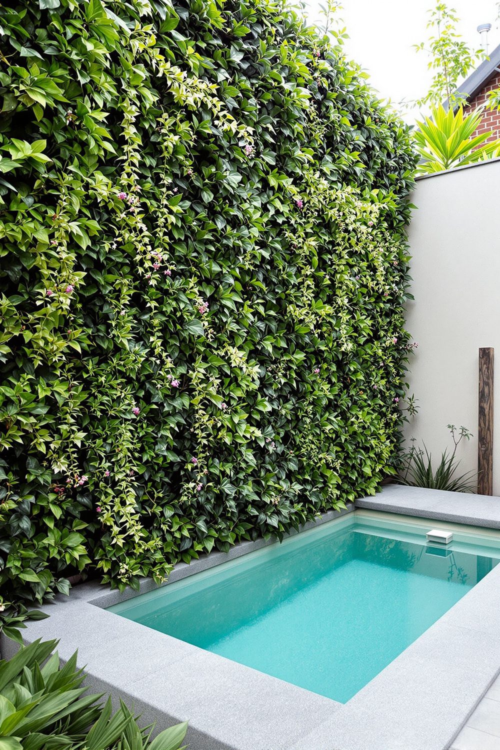 Vertical Garden Pool Surround Small Backyard Green Wall
